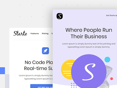 Starto - Announcement Email Design