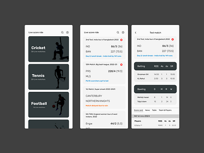 Live score ride branding mobile mobile website product designer sports sports website typography ui user interfac ux web website