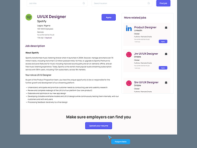 Job ad page