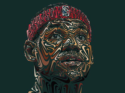Swooshed Lebron James basketball collage face illustration lebron james logo nba nike portrait sports swoosh