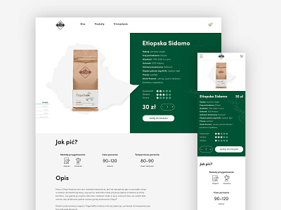 Etno explore – product page coffee e commerce ecommerce product page ux