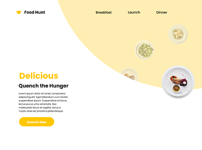 Food Hunt | Web UI Design design graphic design ui ux web design