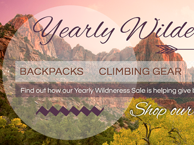 Wilderness backpacking camping climbing ecommerce vintage wilderness