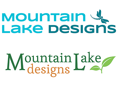 Mountain Lake Designs Logo branding design earth tones logo mountain typography