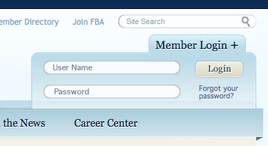 FBA Login Form