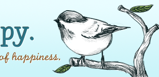 Happy Bird bird chickadee design doodle illustration nature