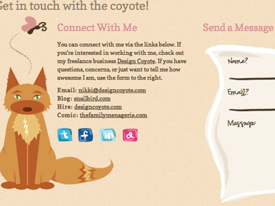 Coyote Tail 02 coyote css3 design illustration portfolio