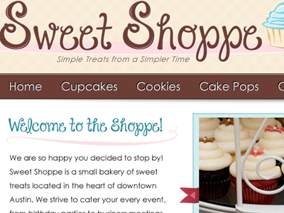 Sweet Shoppe Logo & Banner banner cupcakes design logo navigation treats