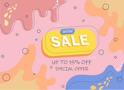 Sale abstract banner abstract advertising app banner branding design flat graphic design illustration offer poster sale sign ui ux vector web