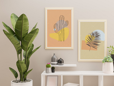 Abstract posters of plants