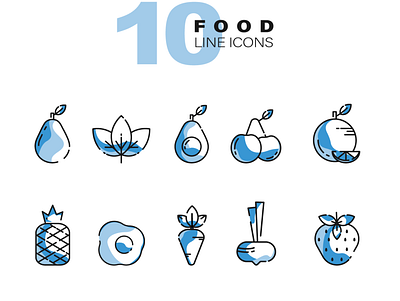 Food line icons art design food graphic design health icons illustration line line icons outline vector web