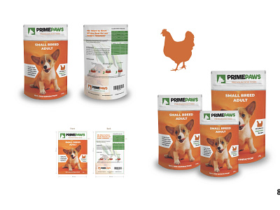 PrimePaw - Packaging design branding design dog food design dog food mockup illustration logo packaging design print design vector