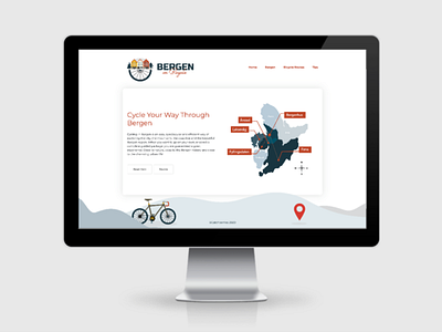 Bergen on bicycle - UX/UI branding design flat ui ux vector webdesign website
