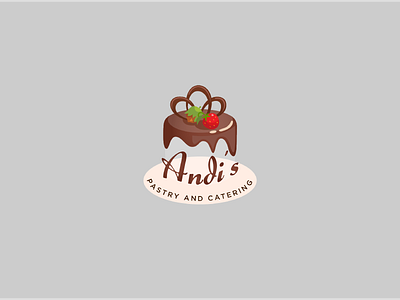 Andi's Pastry and Catering logo art branding design flat illustration logo print design ui vector