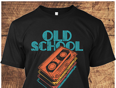 Old School Casette. badge casette graphic design illustration logo old oldschool retro shirt stamp tee vintage