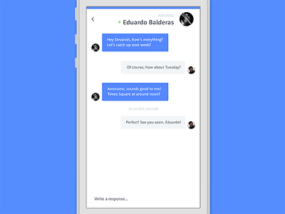 Shuffle — Conversations app chat conversation design interface messages notifications tabs text user