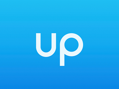 up - typography blue gradient typography up