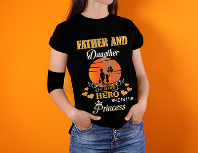 Father & Daughter Custom T-shirt Designs free mocup tshirt grange effec tshirt tshirtshop typography design