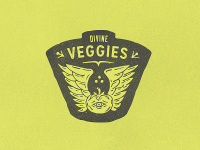 Divine Veggies :: Menu Badge flying food food truck fortune good hummus mediterranean pita tomato veggies