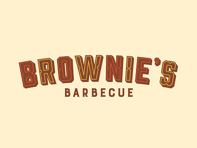 Brownie's Barbecue :: Primary Logo barbecue barbeque barn bbq flavor kansas city kc sauce smokey