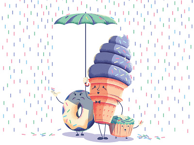 Just a Little Sprinkle bumbershoot cone cupcake dessert donut ice cream rain sprinkles sweet umbrella