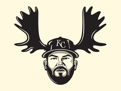 Moose antlers baseball kc moose moustakas royals