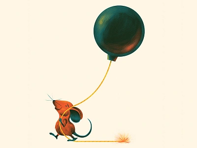 Mouse Trap balloon bomb explosive fuse mice mouse walking