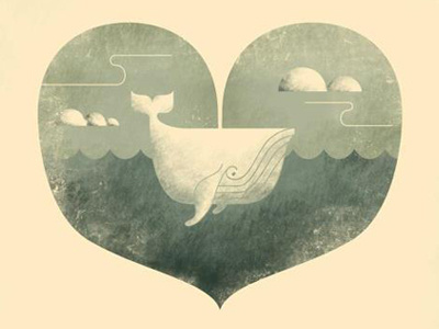 WHALE - YellowOstrich animal character clouds concert heart ocean sky water whale yellow ostrich