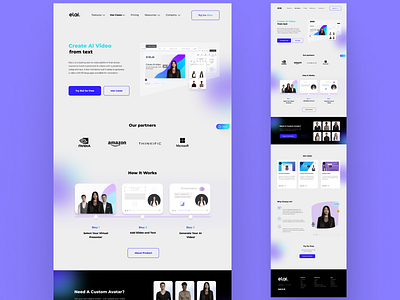 Landing Page Elai company app branding design illustration typography ui ux