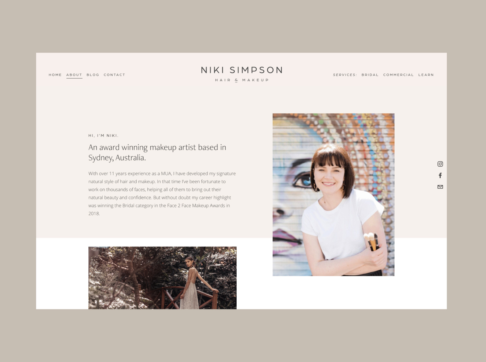 Niki Simpson About Page by Nicole Macdonald on Dribbble