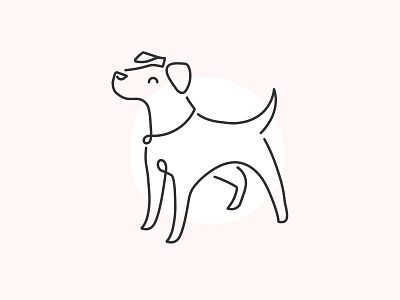 Little unused dog concept branding design dog icon identity logo puppy vector