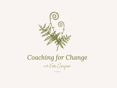Coaching For Change branding coaching fern green identity life coaching logo natural nature