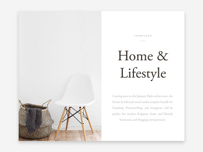 Home & Lifestyle card WIP decor home interior minimal minimalist social media template typography wip