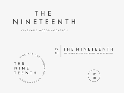 The Nineteenth brand suite accommodation brand brand suite branding design hotel icon icon mark logo logo mark luxury typography