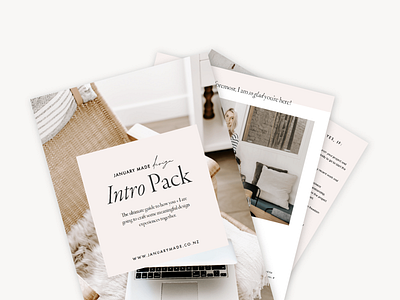 The January Made Intro Pack 2019 branding design identity logo luxury natural pink typography