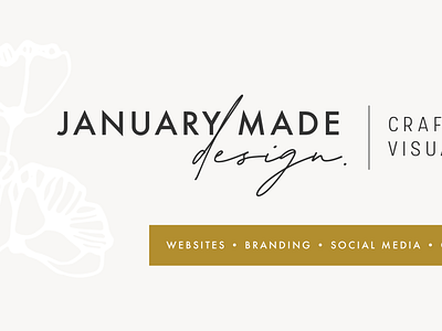 New January Made header branding design icon identity logo luxury natural pink typography