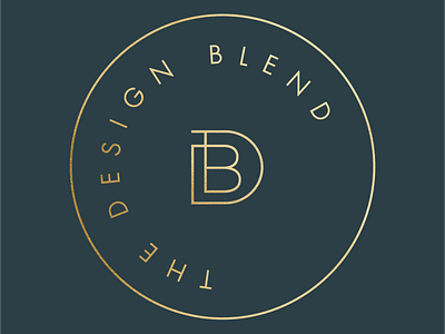 The Design Blend final submark branding db design gold foil icon identity logo monogram natural typography vector