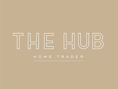 The Hub Home Trader final logo branding decor design home home design icon identity interior decor logo luxury natural typography vector