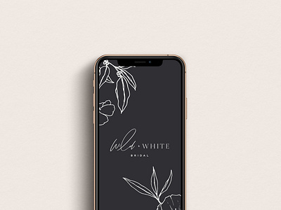 Wild + White Bridal final logo branding bridal design floral icon identity illustration logo luxury mockup natural serif typography vector wedding