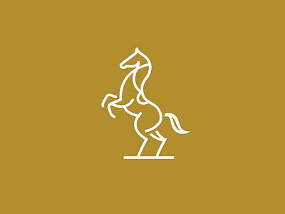 Rearing horse outline outtake branding design horse horse logo icon identity logo luxury saddle vector
