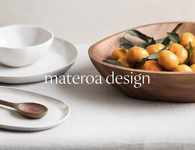 Materoa Design branding design identity logo luxury mockup natural serif typography vector