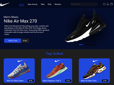 UI Design Nike Landing Page