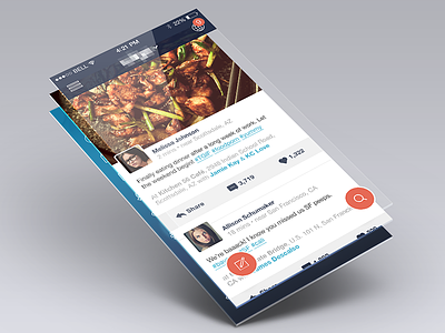 Mystery iOS7 App app application feed glass ios7 iphone perspective social ui