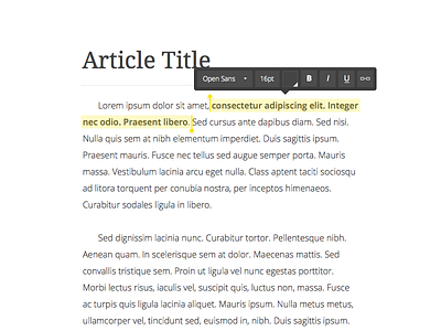 Text Editing bold editing font format hyperlink italic text ui underline