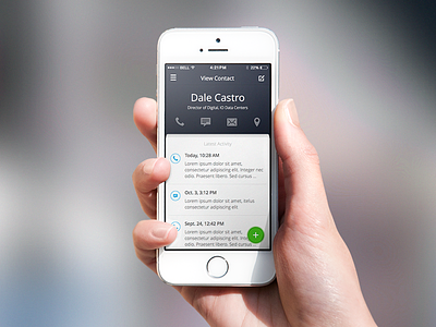 Contact Information call contact contact information email ios latest activity location mobile sms ui ux