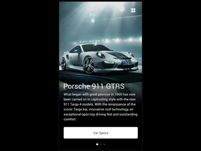 Parallax Paging cars ios mobile pagination parallax principle prototyping