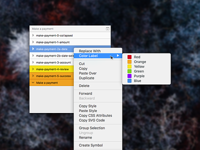 Sketch Color Label Concept colors feature layer list organization panel request sketch ui