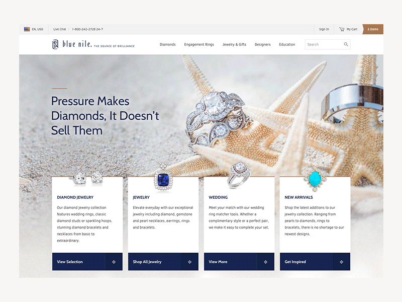 Blue Nile Homepage Concept