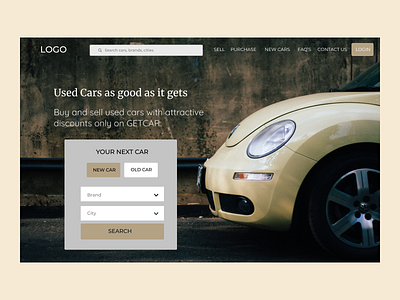 Used Car Landing page UI/UX