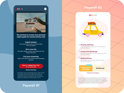 Paywalls examples